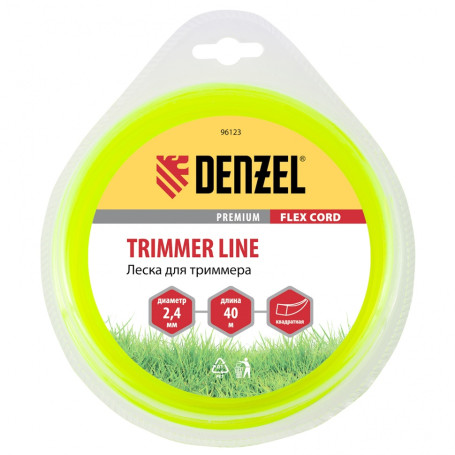 Trimmer line, square 2 mm x 57 m, blister Flex cord Denzel