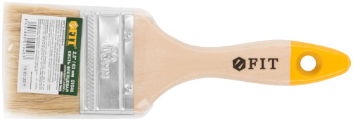 Кисть флейцевая "Стандарт-Плюс", натур.светлая щетина, деревянная ручка 2,5" (63 мм)