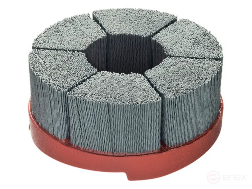 Щетка набивная HFB, диаметр 75 мм, нейлон абразив SIC K 80/1,00 мм, высота ворса 35 мм, посадочное отверстие 22 мм с двойным шпоночным пазом