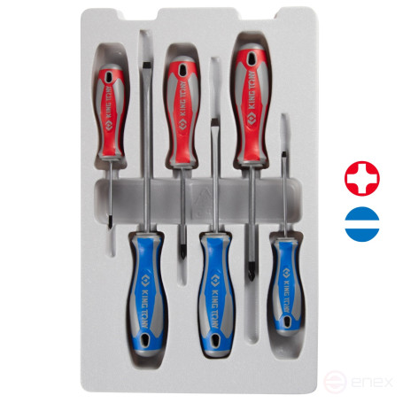 Screwdriver set, 6 pieces KING TONY 31116MR