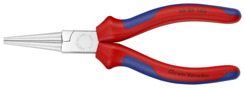 Round pliers, sponges without notches 37.5 mm, L-140 mm, chrome, two-component handles