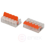 ERA terminal NO-225-352 universal 221-415 compact with levers 5-wire 0.2-4 mm2 pack of 20 pcs
