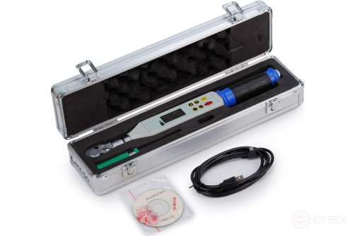 CMTC-10B is an electronic torque wrench with USB 2-10 Nm. The gradation is 0.01 Nm. The LCD Display. +/-1% 3/8"