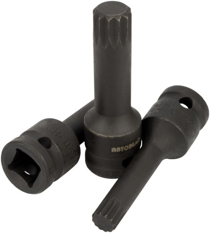 Головка торцевая ударная M18 (DR1/2") внешний SPLINE (АвтоDело) 39493