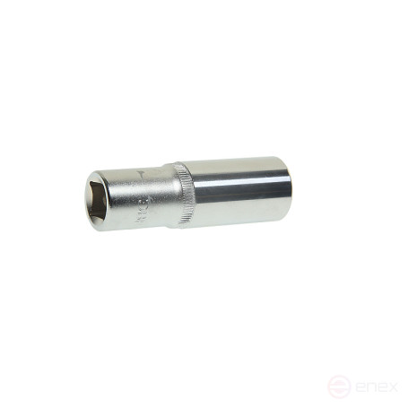 Головка торцевая 19мм 1/2" 12-гранная глубокая L=80мм ЭВРИКА ER-91512-12 /1/15
