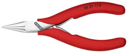 Gripping pliers for electronics, flat-rounded sponges, L-115 mm, 1-k handles