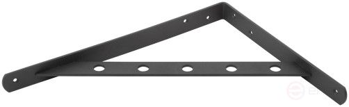 Уголок-кронштейн усиленный черный 300х225 мм