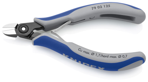 Бокорезы прециз., круглая головка, очень маленькая фаска, рез: провол. мягк. Ø 0.2 - 1.7 мм, ср. Ø 1.2 мм, тв. Ø 0.7 мм, L-120 мм, чёрн.