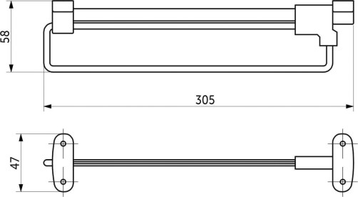 Выдвижная вешалка L-300, черный