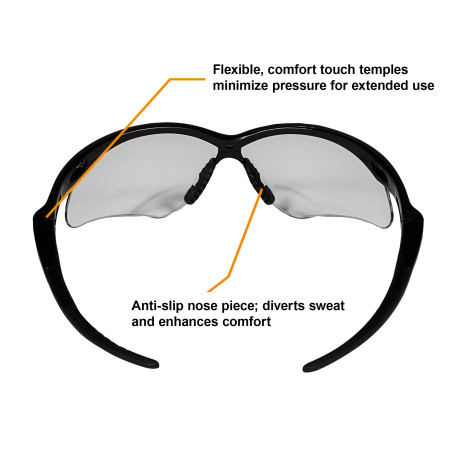 KleenGuard® V30 Nemesis™ Защитные очки - Линзы с защитой от запотевания / Прозрачный (1 коробка x 12 пар очков)