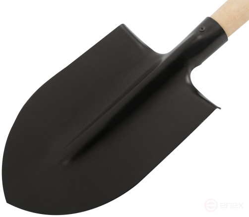Bayonet shovel, with wooden handle 190x350x1420 mm