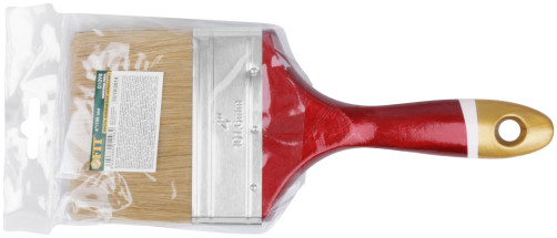 Classic flute brush, natural light bristles, wooden handle 4" (100 mm)