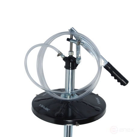 Нагнетатель масла ER-44496 ручной (под бочки: 20л; виниловый шланг: 121 см.; подача: 85 гр/1 нажатие) ЭВРИКА /1/4