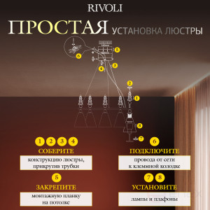 4146-305 Rivoli Cataleya Chandelier 4146-305 5 x E27 60W design