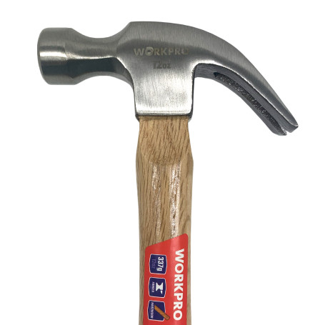 Carpentry hammer with wooden handle 337gr WP241005 WORKPRO