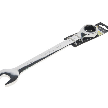 Ключ комбинированный 22мм ER-21122H трещоточный (на держателе) ЭВРИКА /1/5/80