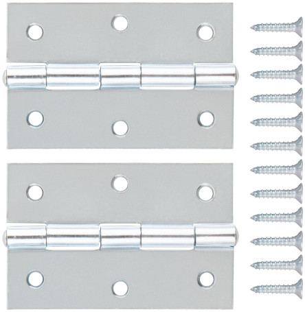 Universal hinges, set of 2 pcs., zinc 75 x 50 mm