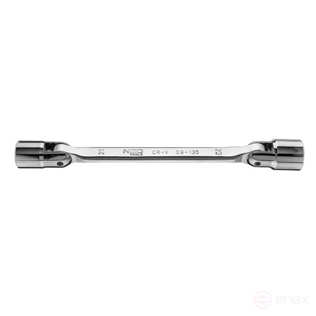 Socket wrench with internal duodecimal, hinged, 21 x 23mm
