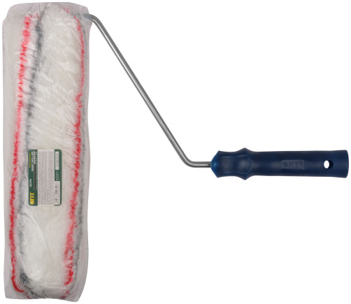 Валик полиакрил. нитяной, Профи, белый с сер. и крас.полос., бюг. 8 мм, д. 55/91 мм, ворс 18 мм, 300 мм