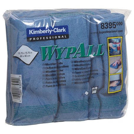 WypAll® Microfiber - Folded / Blue /40 x 40 cm (4 Packs x 6 sheets)