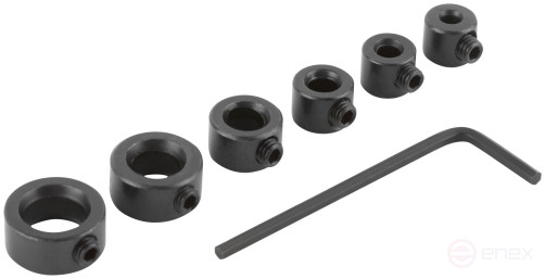 Drill stoppers, set of 6 pcs. (3, 4, 5, 6, 8, 10 mm)