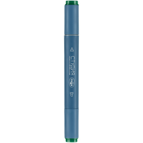 Double-sided marker for sketching Gamma "Studio", sea wave color, triangular body, bullet-shaped/wedge-shaped. tips