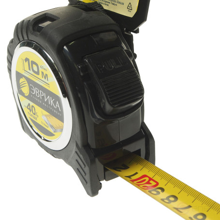 Tape measure ER-04210 10m 25mm magnetic hook, two-component housing, auto lock, EUREKA holder/1/48 NEW
