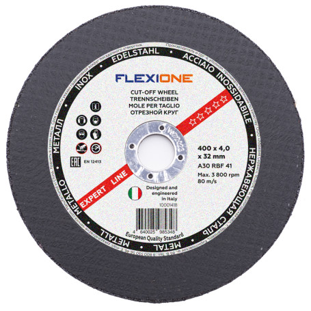 Cutting wheel metal/stainless steel 400x4x32 A24 Type 41 Flexione Expe