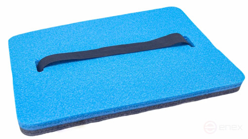 Tourist seat, 3-layer blue, with foil, moisture-proof, multi-layer, foam/karemat, camping seat, hiking/hiking trunk 350x240x15 mm