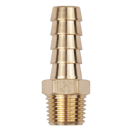 Connector 1/4" external thread - "herringbone" 10mm, brass "AV Steel"