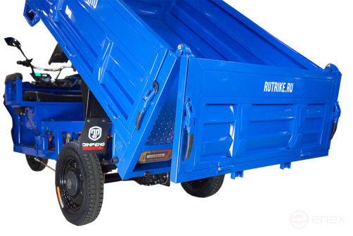 Грузовой электрический трицикл Rutrike D5 1700 гидравлика (60V1200W), серый