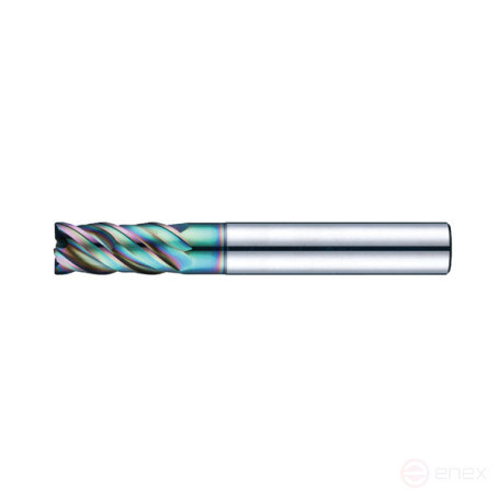 High-performance carbide end milling cutter with reduction D16x40x100x16 Z4 TiSiN-HP