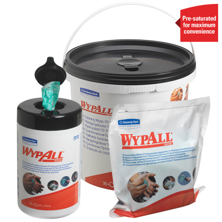 WypAll® Wipes - Green (6 Tubes x 50 sheets)