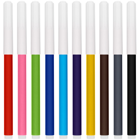 Markers STAMM "Salyut", 10 colors, washable, plastic. pencil case, European suspension