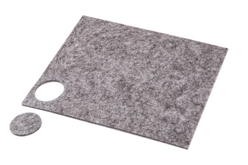 Подкладка самоприлипающая фетровая d30мм (1лист-25шт) серая AKS