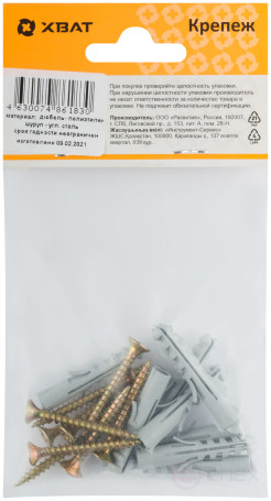 Mounting for baseboards. Set: dowel with 6x35/4x35 screw (packing 9 pcs.)