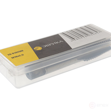 Метчик ER-01825M M18x2,5 (2шт),в пластиковом футляре ЭВРИКА /1