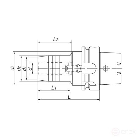 Патрон гидрозажимной HSK63Axd12x85 мм DIN69893