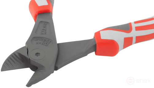 Etalon reinforced side cutters, offset hinge, CrV steel, stiffeners on the jaws, Teflon coating, 3K rubberized handles 180 mm
