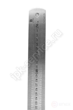 Линейка металлическая двусторонняя 1000 мм