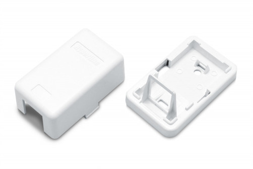 SBB3-1-WH Wall socket housing for installation of the 1st Keystone Jack type insert, white