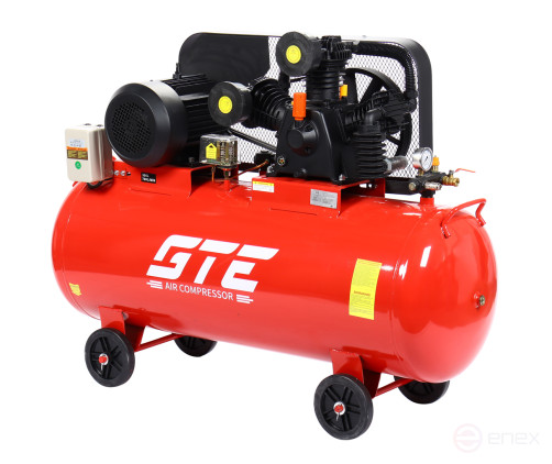 Pneumatic compressor 380V 7.5kW 16atm 700l/min. receiver-300L piston belt GTE
