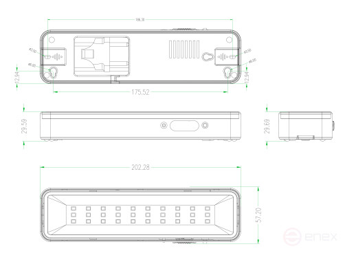 Emergency Lamp LED ERA DBA-105-0-20 Permanent/Non-permanent 30LED 5H IP20