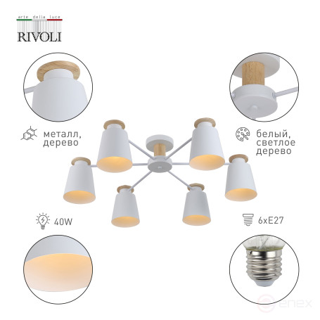 Chandelier Rivoli Adna 9112-306 6 * E27 40W modern