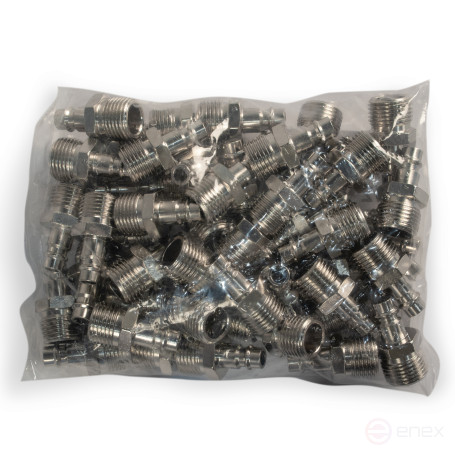 Daddy fitting with 1/2M male thread, nickel-plated steel, 50 pcs