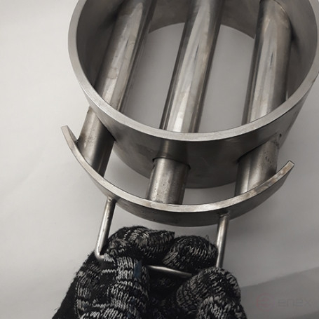 Магнитная решетка ПРОФ-МАГНИТ круглая с системой очистки, 150х80 мм, 3 стержня