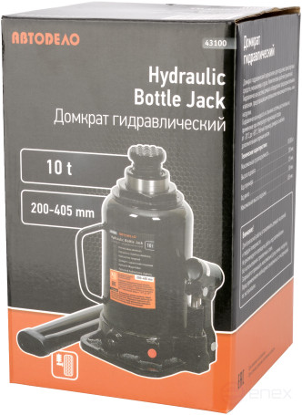 Домкрат гидр. 10.0т (200-405 мм) АвтоDело (43100)