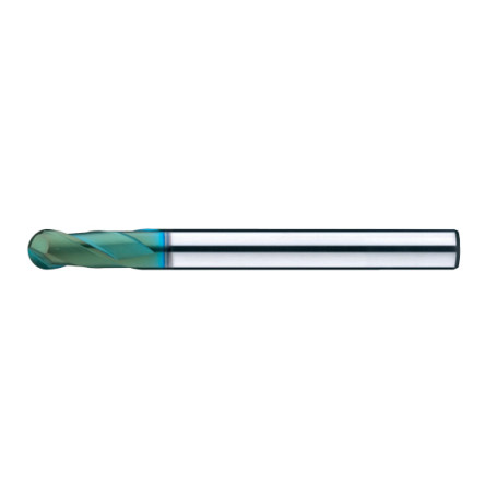 Spherical milling cutter D8x14x100x8 Z2 TiSiN-nano