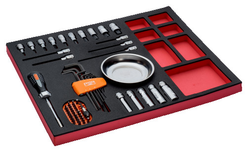 Fit&Go Набор торцевых головок 1/2 + биты + шестигранники в ложементе, 62 предмета