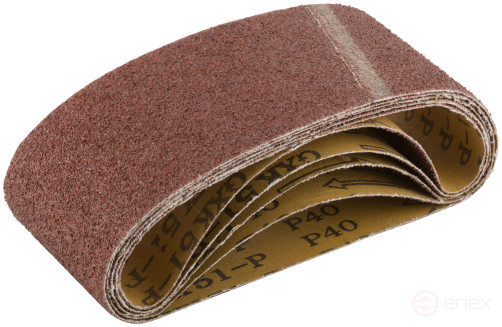 Ленты шлифовальные бесконечные, водостойкие, на тканевой основе, 5 шт., 75х457 мм Р 40